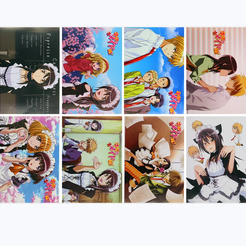 8 шт./лот аниме Kaichou wa Maid sama рельефные постеры игрушка Ayuzawa Misaki постер стикер для