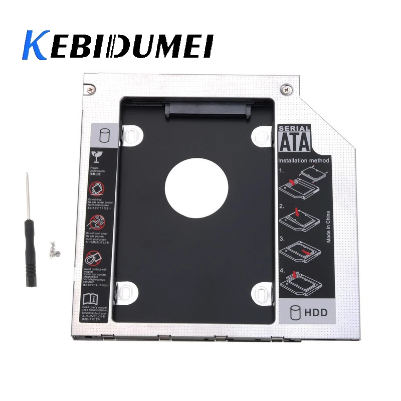 Алюминиевый жесткий диск KEBIDUMEI 12 7/9 5 мм Универсальный 2 й Ssd Hd SATA HDD Caddy адаптер 3 0| |
