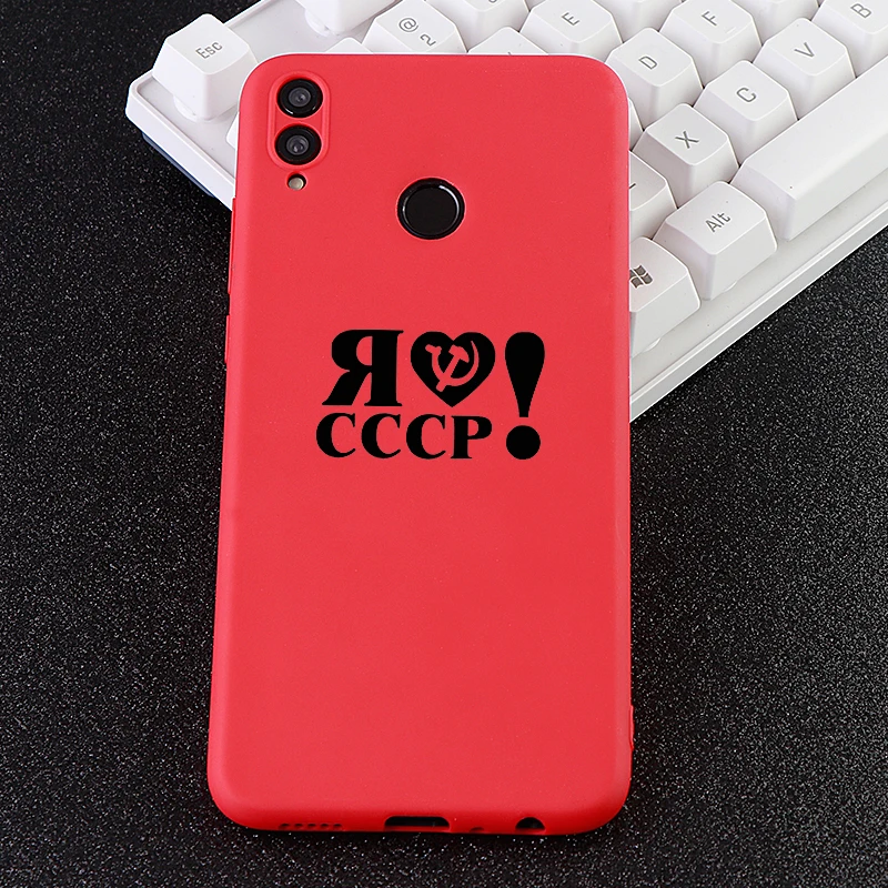 Phone Cases for Huawei Honor Note Mate10 Pro 20X Nova3 3i Case I Love CCCP Soft TPU Silicone Cell Covers Accessories |