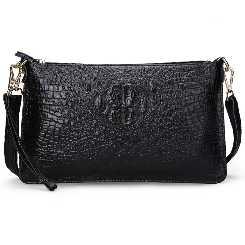 Женская маленькая сумка мессенджер из натуральной кожи аллигатора летняя