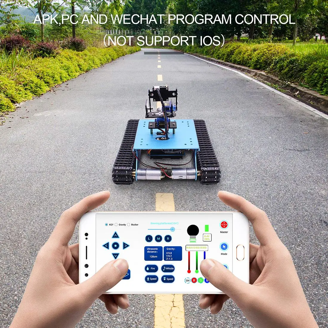 Умный Роботизированный комплект Raspberry Pi Tank Wi Fi программируемая Беспроводная