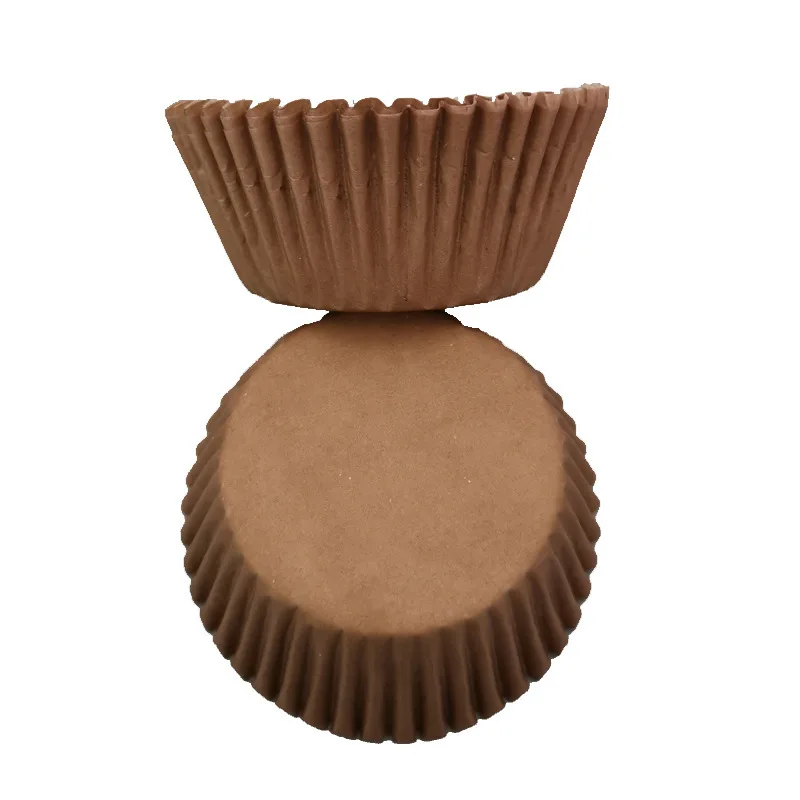 Цвет крафт бумаги 100 шт Пищевой Круглый формы для маффинов бумажный торт кекс