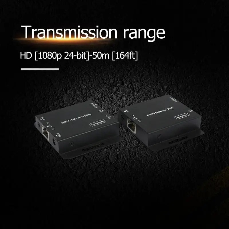 E50C HDMI удлинитель 1080 P RJ45 сетевой кабель сигнала наполнитель Ethernet передатчик