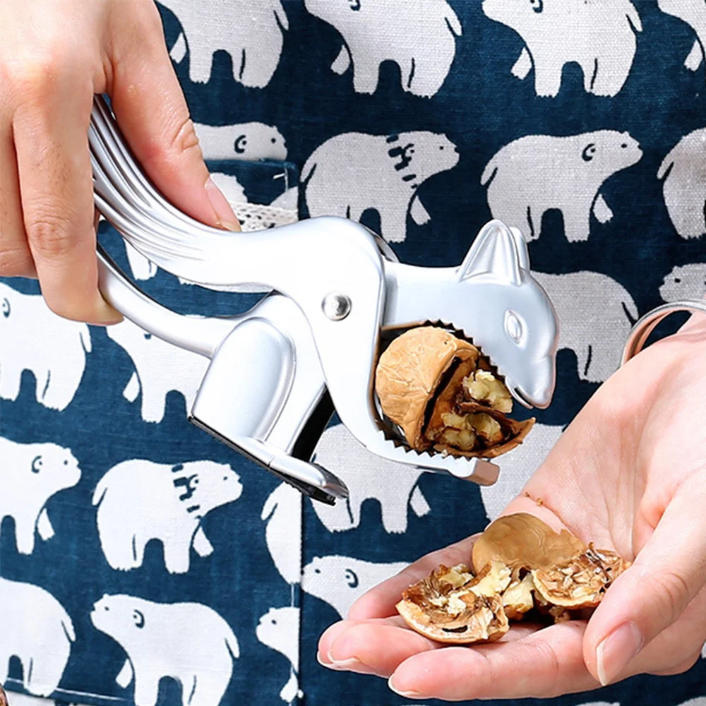 Плоскогубцы для кухни в форме белки орехового ореха с зажимом тяжелой пружинной