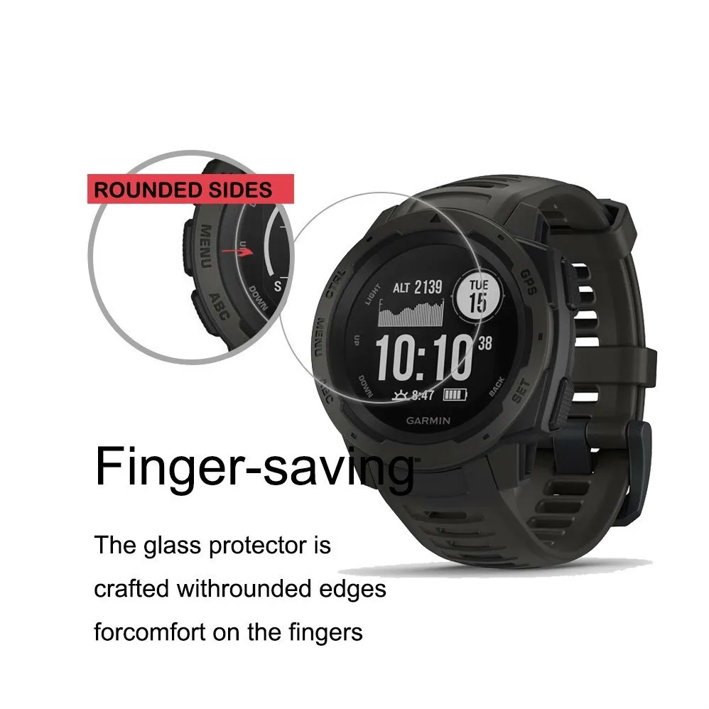 2 упаковки 0 3 мм 2.5D 9H прозрачное закаленное стекло Защита для экрана Garmin Instinct GPS