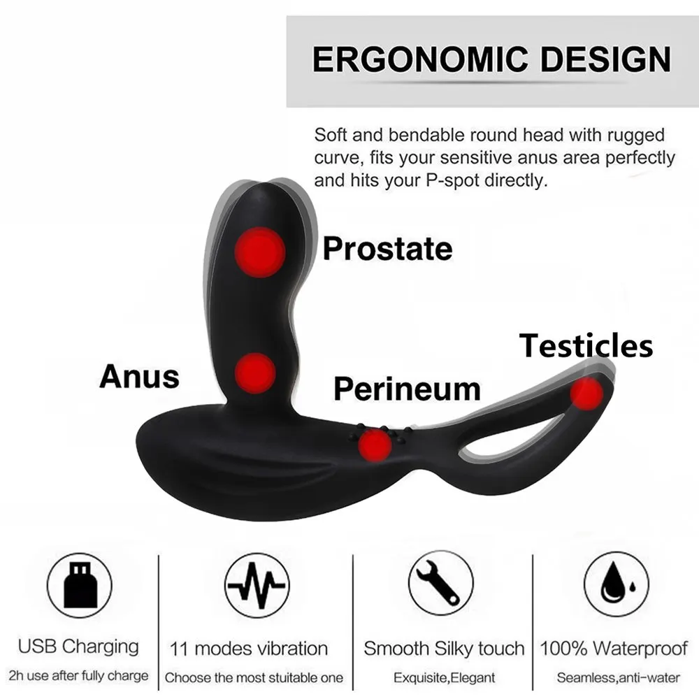 Фото Prostate Massager Male Anal Plug Butt Prostata Vibrator Wireless Remote Control G-spot Dildo Sex toys for Man Красота и здоровье Prostate Massager Male Anal Plug Butt Prostata Vibrator Wireless Remote Control G-spot Dildo Sex toys for Man Красота и здоровье