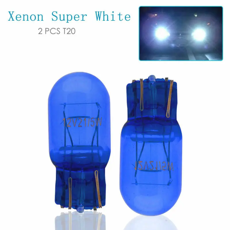 4X12 V 5W Супер Белые Hid эффект лампы W21 T20 580 двойная нить Sidelight 7443