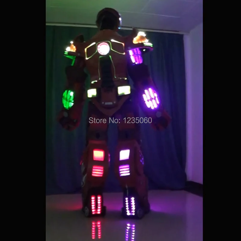 Цветная (RGB) светильник Робот led костюмы бальных танцев робот одежда в стиле