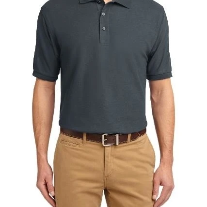 Порты и разъёмы Authority K500 мужские Silk Touch Polo футболка Сталь Grey 6XL| |