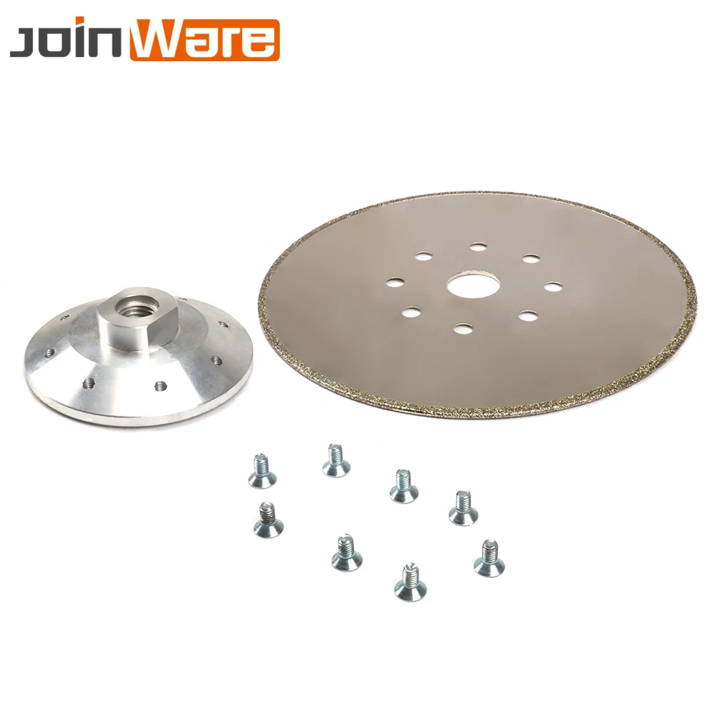 

7" Electroplated Diamond Cutting Grinding Disc Single Side Diamond Blade Granite Marble Wheel Cutter M14 Flange 8holes