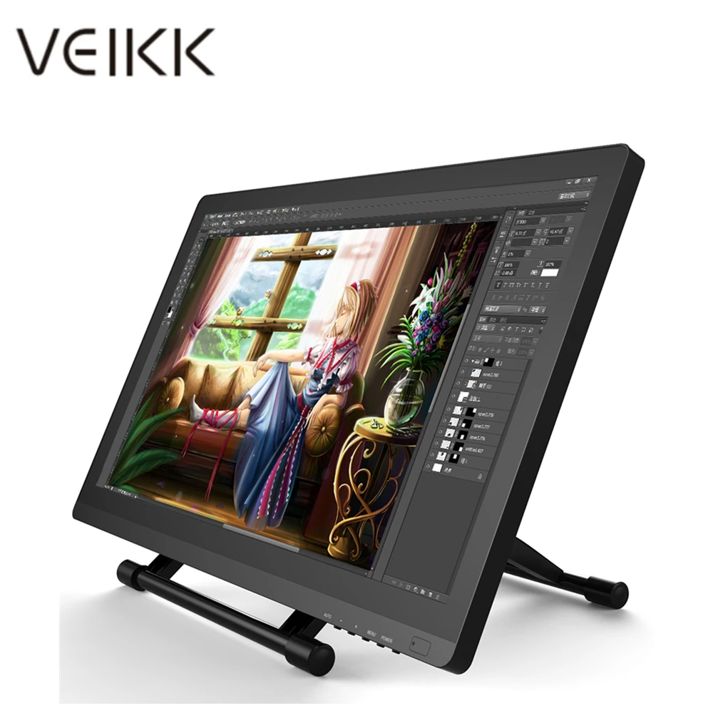VEIKK VK2150 21,5 Дюймов графический планшет графический монитор цифровой планшет Full HD сенсорная ручка планшет монитор с 8192 уровнями