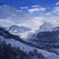 Облака над горными Альпами Glarus Постер &quotШвейцария&quot Print (18x7)|Таблички и знаки| |