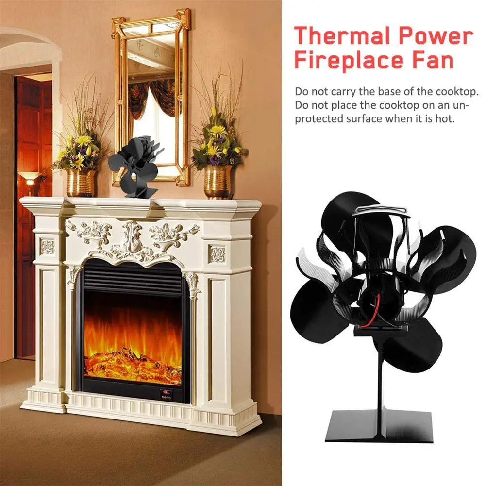 Вентилятор для печи с 4 лопастями вентилятор камина обновленный работающий от