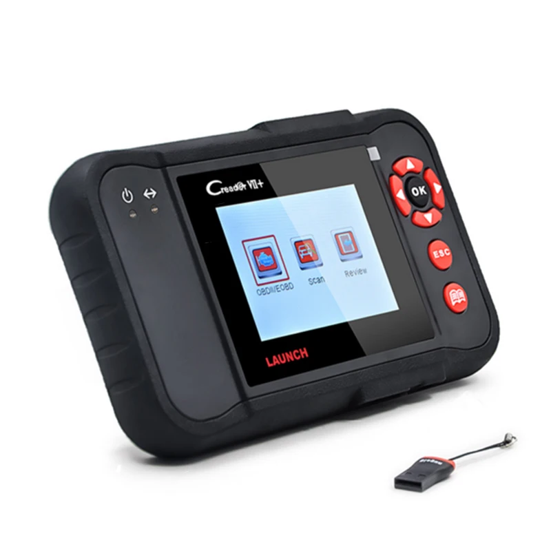 Профессиональный автоматический считыватель кодов Launch X431 Creader VII + Plus OBDII сканер