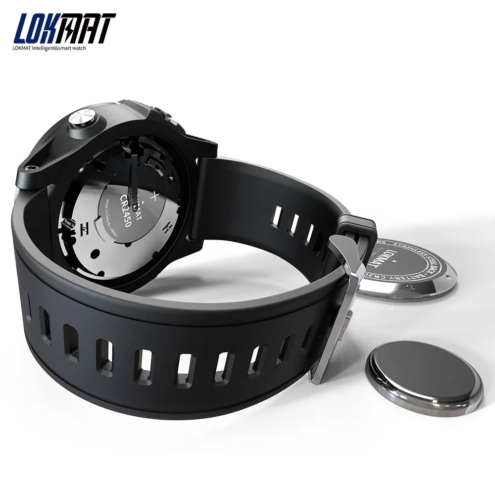 Мужские модные Смарт часы LOKMAT спортивные водонепроницаемые с шагомером и Bluetooth