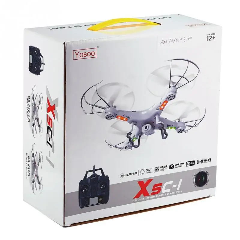 Просвет обновлен X5C 1 2 4G 4CH 6 осевой Квадрокоптер вертолет Drone с HD Камера RC