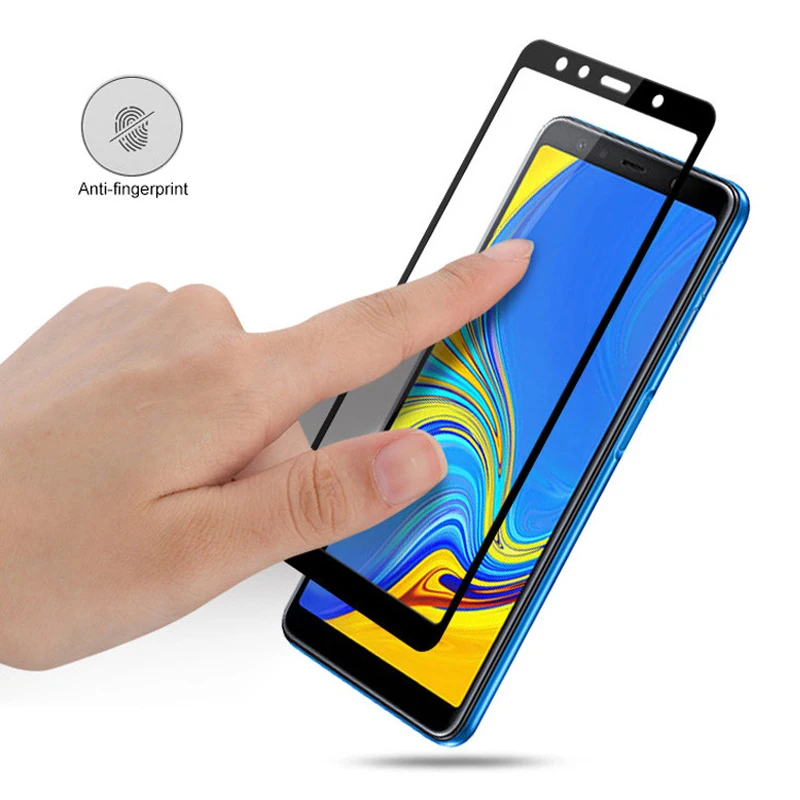 5d для samsung galaxy a6 a7 a8 a9 2018 защитное стекло Защита экрана a6plus a8plus закаленная