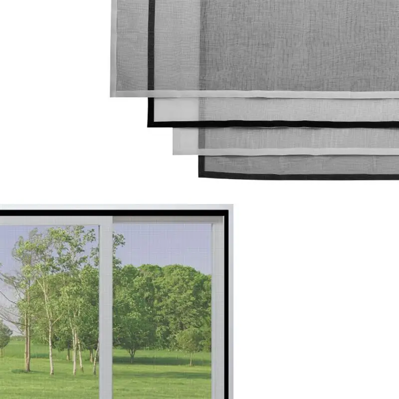 Анти Москит жук насекомое окно сетка занавес с самоклеющейся лентой 130x150