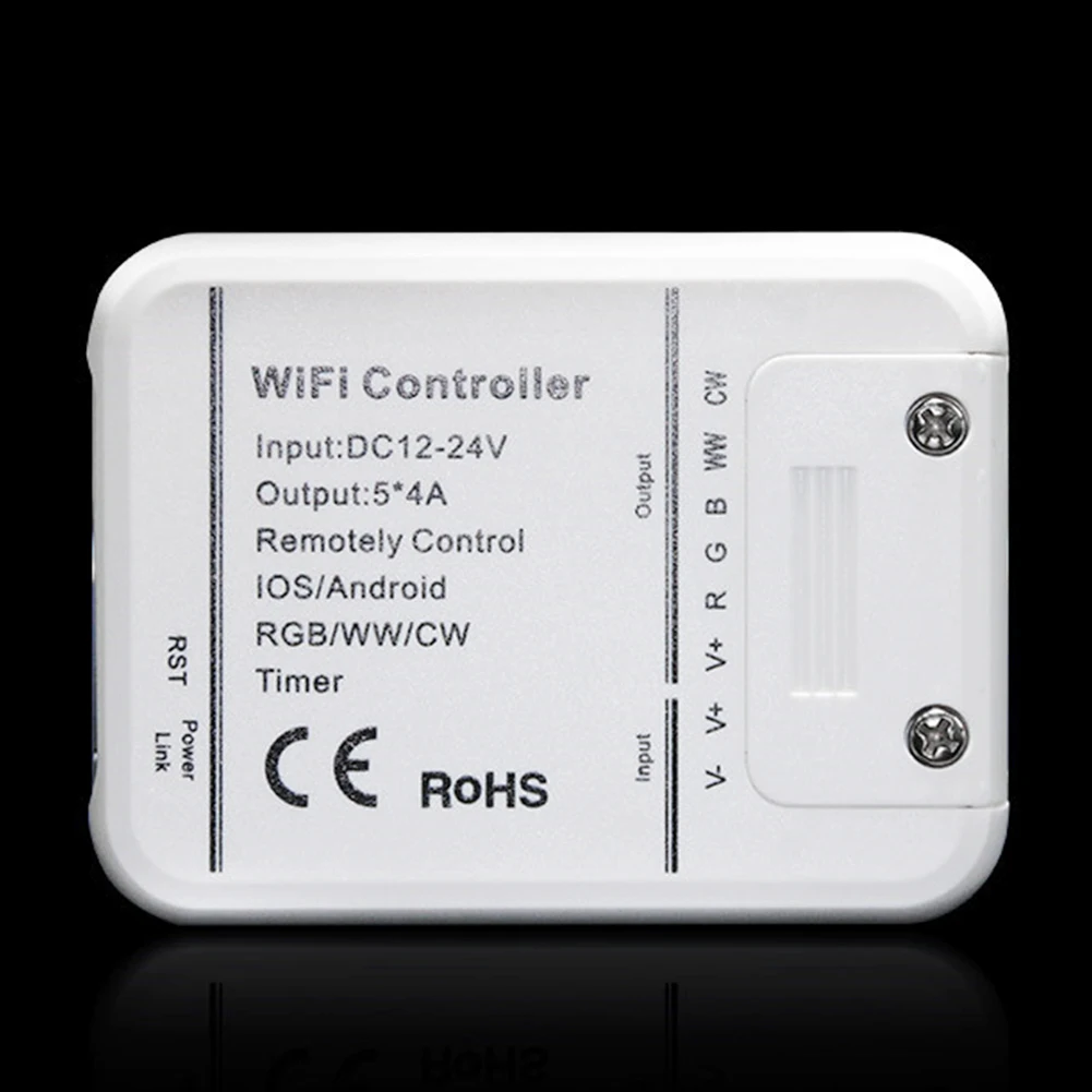 DC 12-24V RGB Controller Remote Multiple Modes WIFI 5 Channels Color Control Light Timing LED Strip Smartphone Music Activation | Лампы и