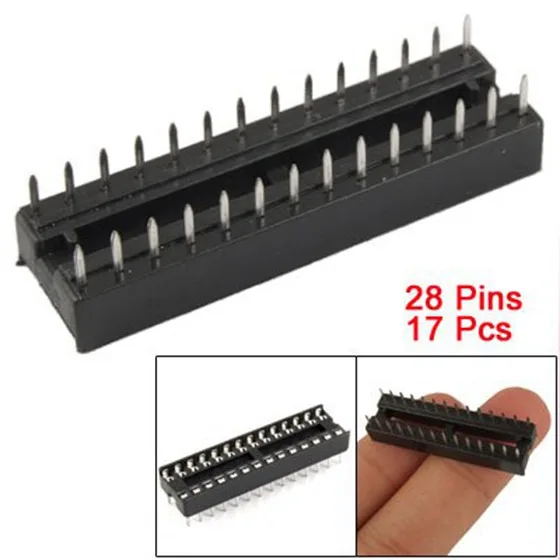 SODIAL (R) 17 шт x 28 Pin DIP ИС адаптер припоя Тип гнезда|Электрические вилки| |