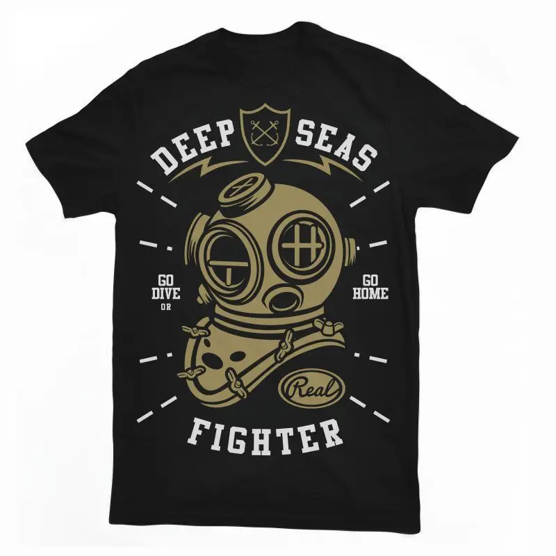 DEEP SEA FIGHTERS go dive или home для морского шлема mashup dtg Мужская футболка футболки девочек