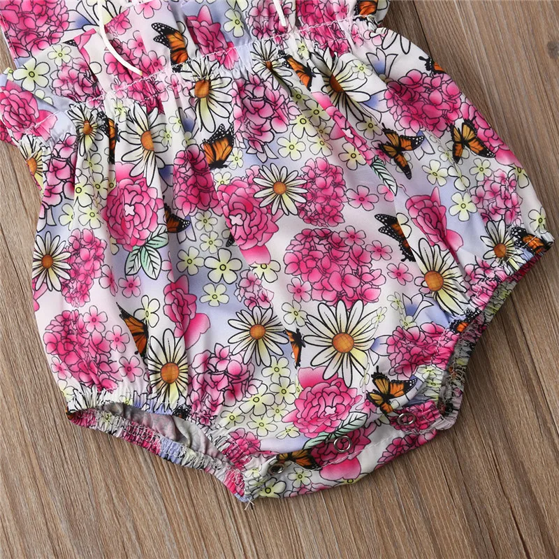 Pudcoco/Боди для новорожденных девочек с цветочным рисунком Ropa Bebe хлопковое