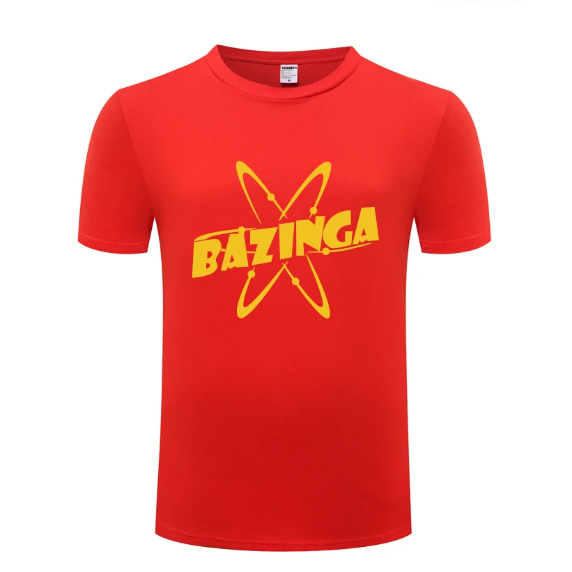 Мужская футболка Sheldon Bazinga с надписью Big Bang Theory новинка 2018 года Повседневная