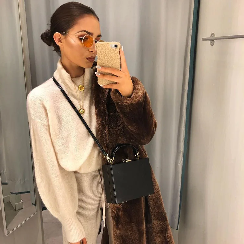 Twojstyle 2018 осень-зима теперь Wonen утолщаются теплый свитер пальто модные однотонные