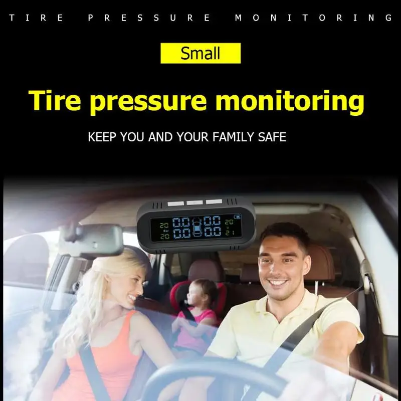 ABS Solar+USB Car TPMS Auto Tire Pressure Monitoring System+ 4 Internal Sensors Black portable solar charging + USB | Автомобили и