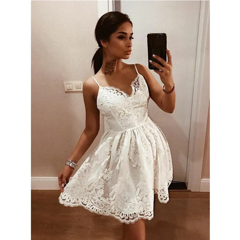 Для женщин кружево с цветочным узором выдалбливают спагетти ремень платье