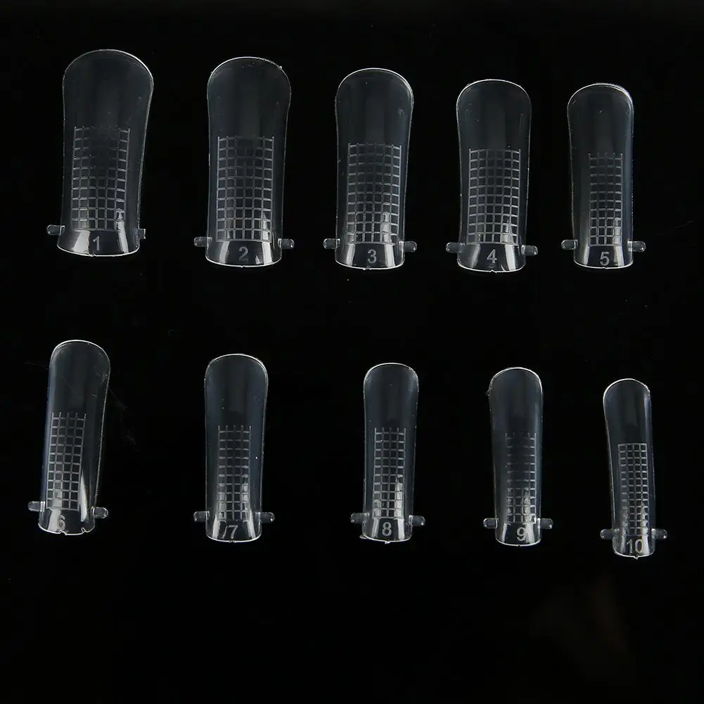 100 шт. прозрачные формы для ногтей полное покрытие быстро строительный гель форма