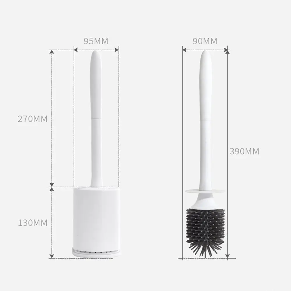 

1 pc White Stainless Steel Bathroom Cleaning Toilet Brushes Holder Sets Home Hotel Brush Set with Long Handle Corner Brush