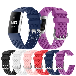 Replacement Accessory Silicone Wristbands Watch band Strap for Fitbit Charge 3, Large Small Replacement Accessory Silicone Wristbands Watch band Strap for Fitbit Charge 3, Large Small