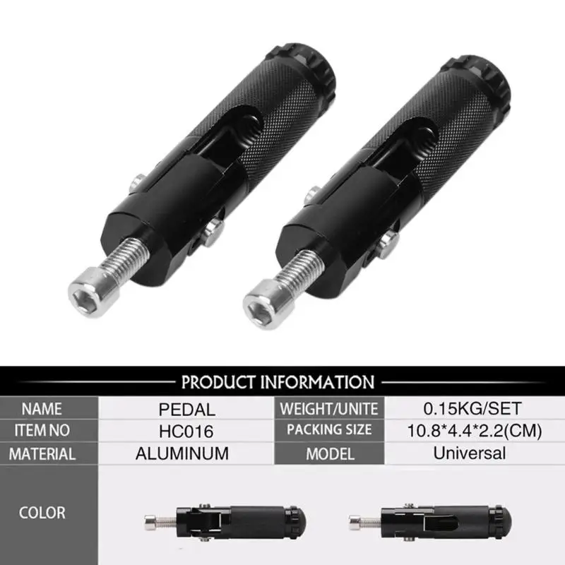 2pcs Motorcycle Aluminium Alloy Folding Footpeg Footrest Rear Rest Pedals | Автомобили и мотоциклы
