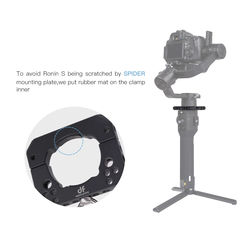 DF DIGITALFOTO паук Монтажная пластина зажим + весовой ремень для Ronin S Zhiyun Crane 2 3 оси Gimbal