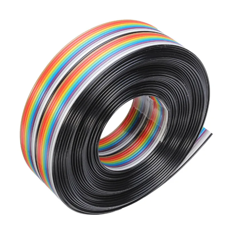 1 шт. 5 м 27 мм 20-контактный кабель DuPont Rainbow плоская линия поддержка провода