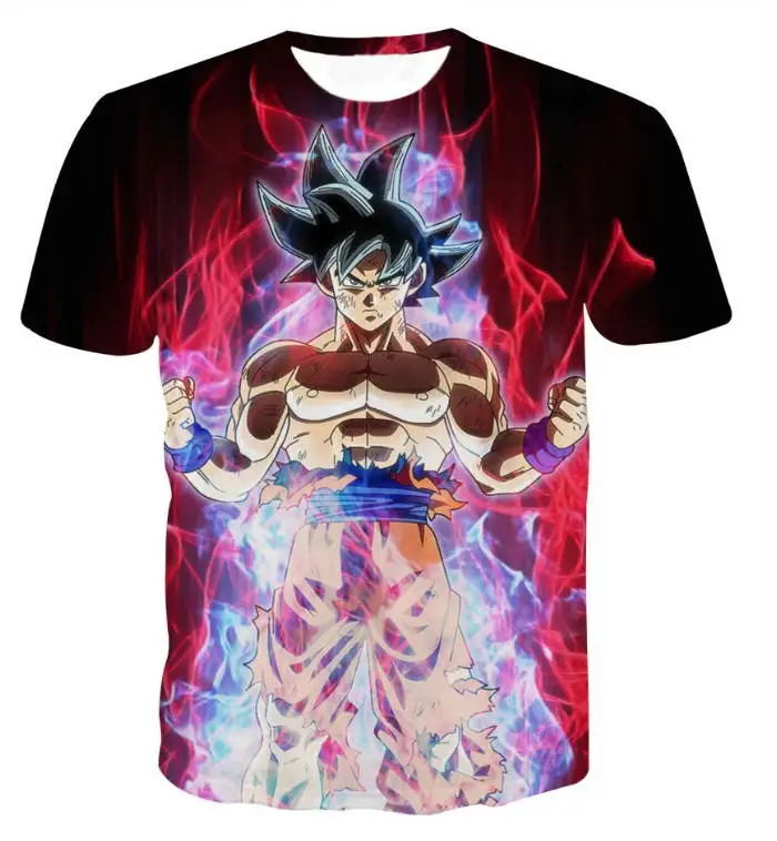 Мужская и Женская Сексуальная футболка с 3D принтом Dragon Ball летняя из полиэстера