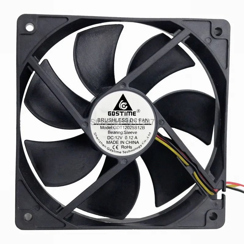 10 шт./партия кулер Gdstime DC 12 В 3 контакта 120x120x25 мм 120 12025|radiator fan shroud|fans nfan blower |