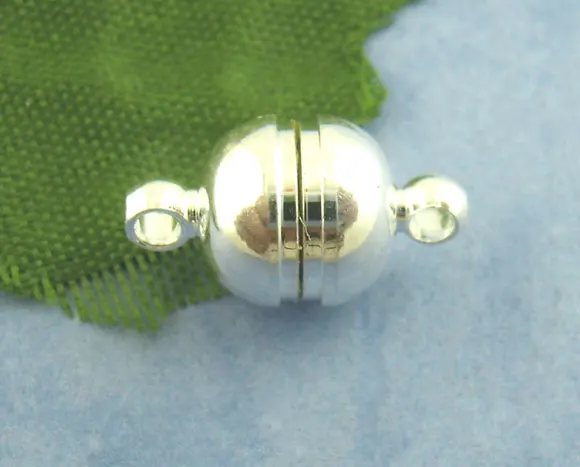 

DoreenBeads 10Sets Silver color Strong Magnetic Clasps 8x14mm (B01552), yiwu