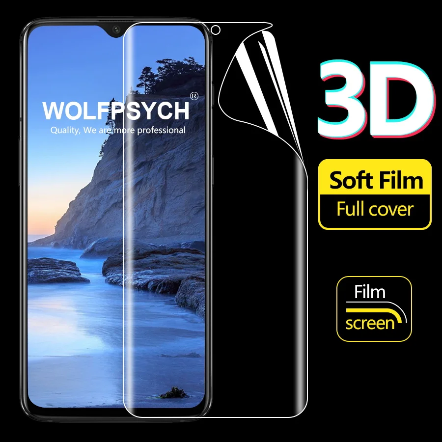 WOLFPSYCH мягкая защитная пленка с полным покрытием для Oneplus 6 t Гидрогелевая One Plus 5 3 |