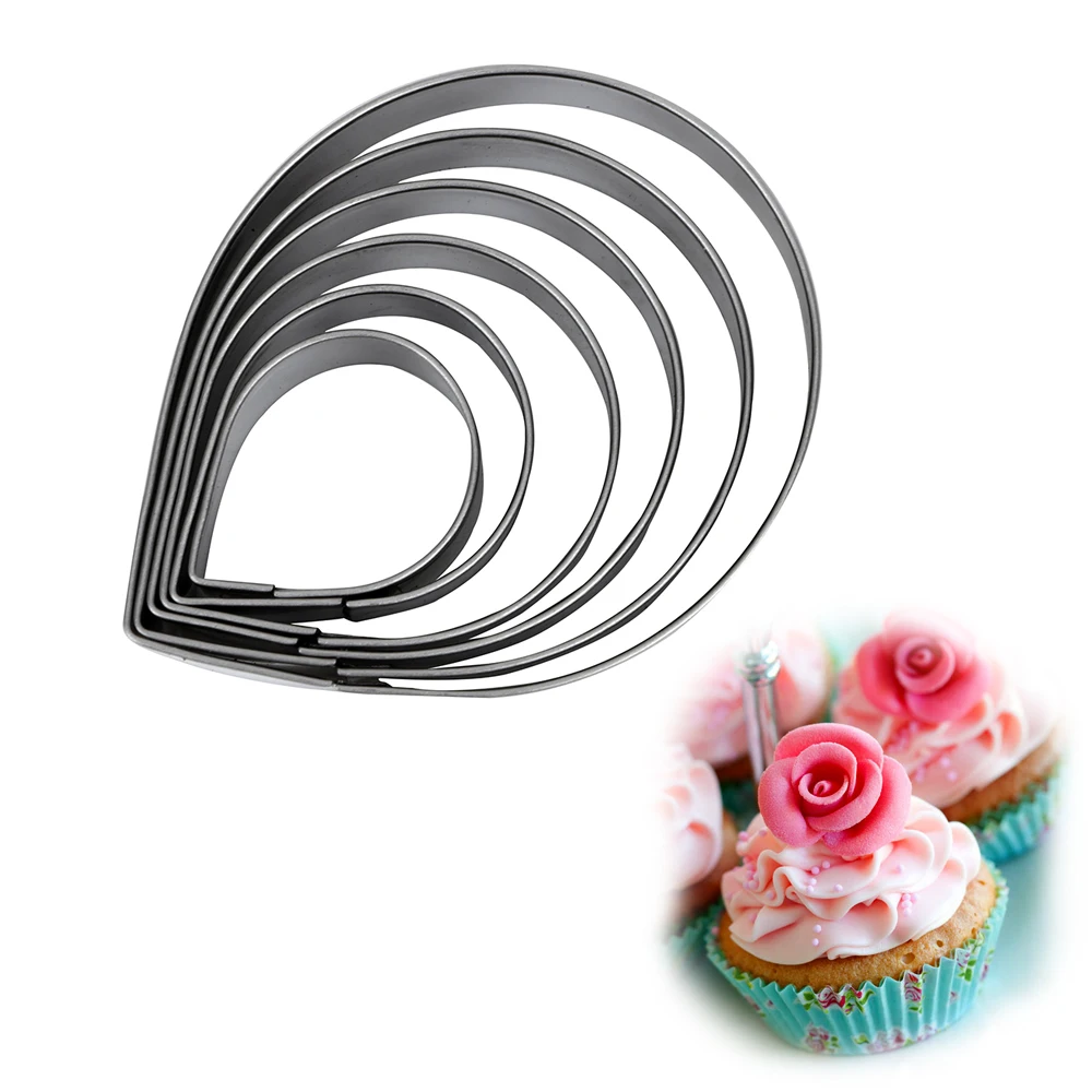 6 шт./компл. капли воды Форма Fondant (сахарная) торт шоколадный пресс-формы для