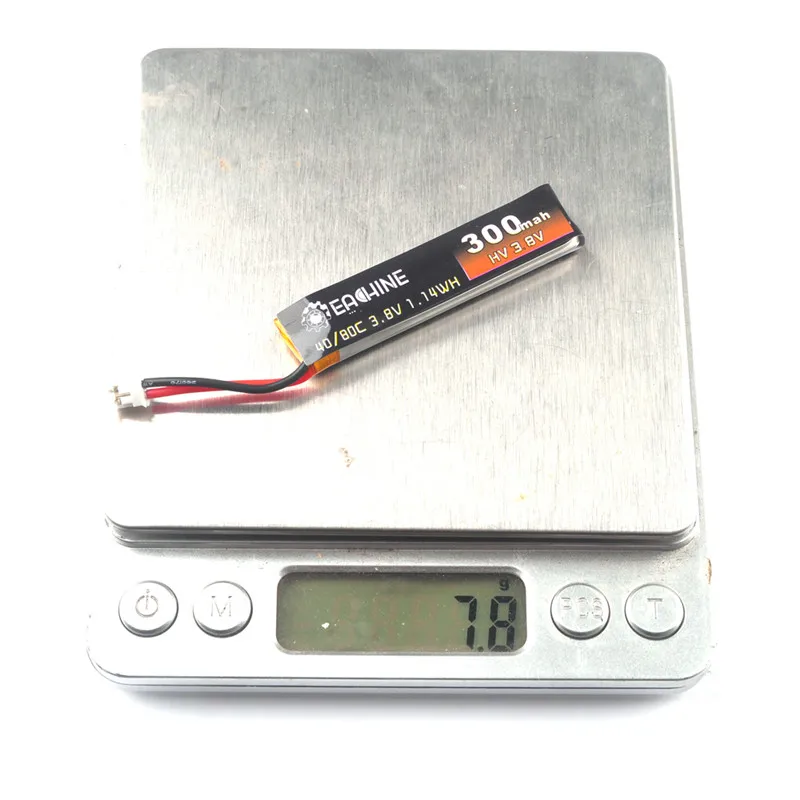 TRASHCAN 75 мм FPV гоночный Дрон запасная часть 3 8 V 300mAh 40C/80C 1 2S перезаряжаемая Lipo батарея