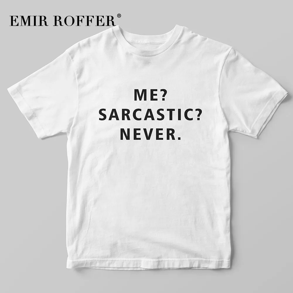 EMIR ROFFER ME SARCASTIC NEVER Забавные футболки Женская винтажная рубашка с принтом 90 s модная
