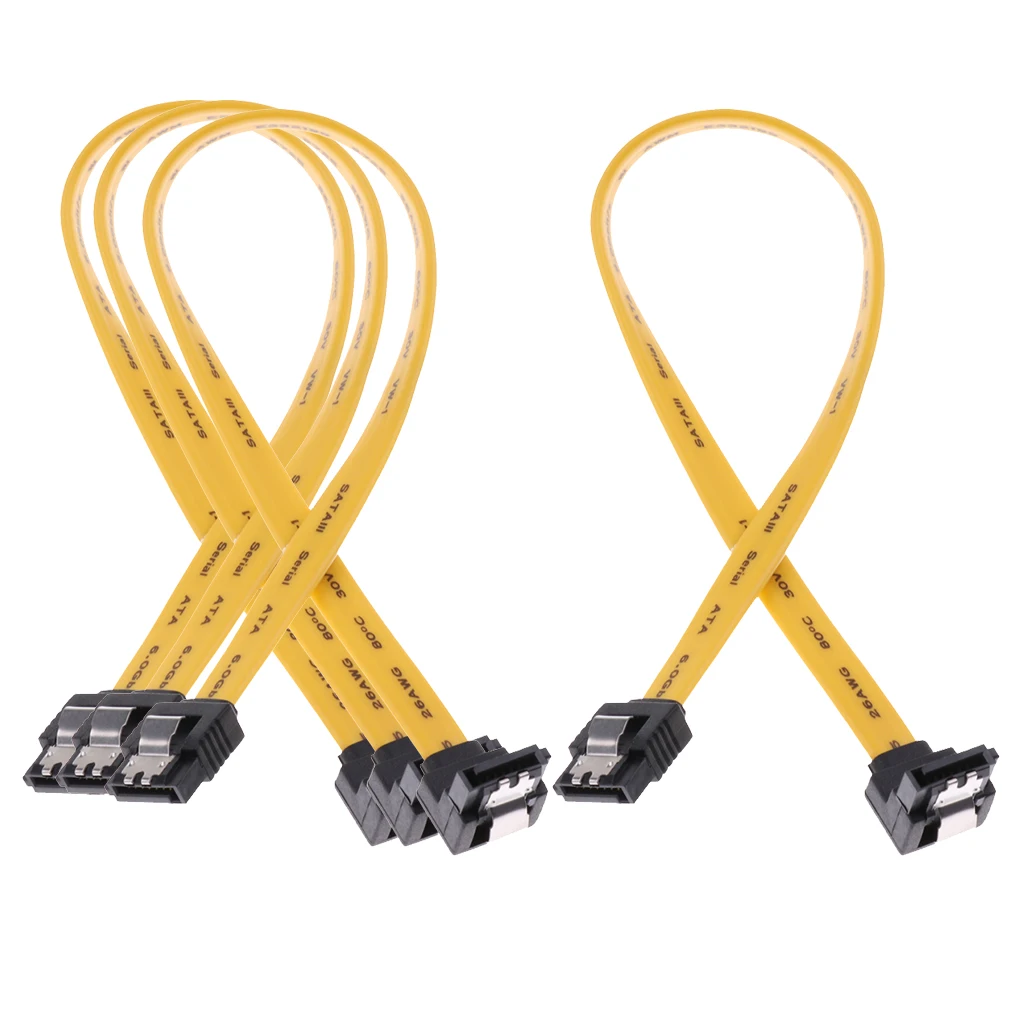 4x SATA III кабель передачи данных 6 0 Гбит/с защелкой 11 8 ''/30 см 90 градусов |