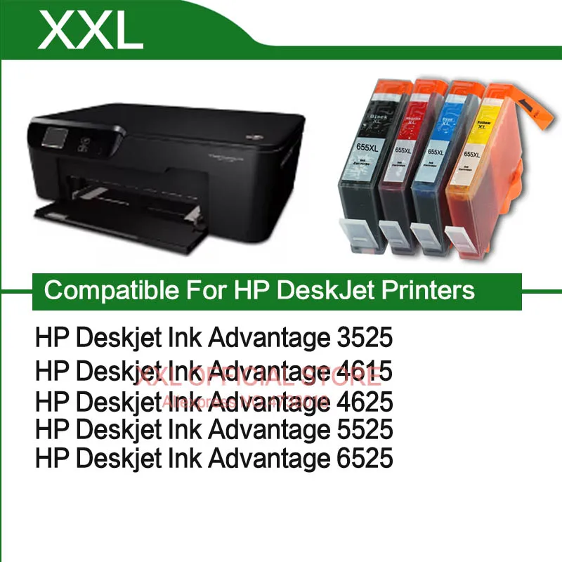 Для HP 3525 чернильный картридж для с чернилами Deskjet Ink Advantage принтера 655 S655 чипом