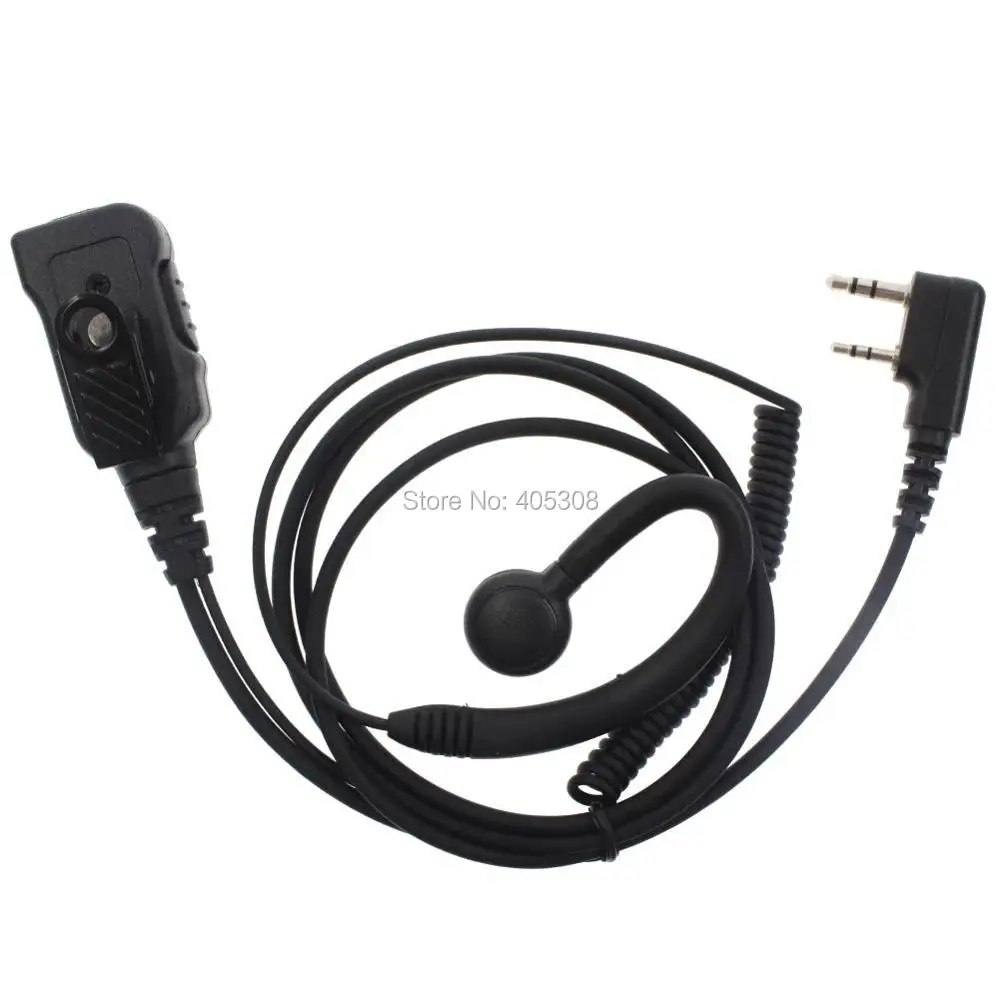 10X ушной крючок гарнитура для 2 PIN Kenwood HYT Puxing Wouxun Baofeng Lt 2288 3107 3188 3260 двухстороннее