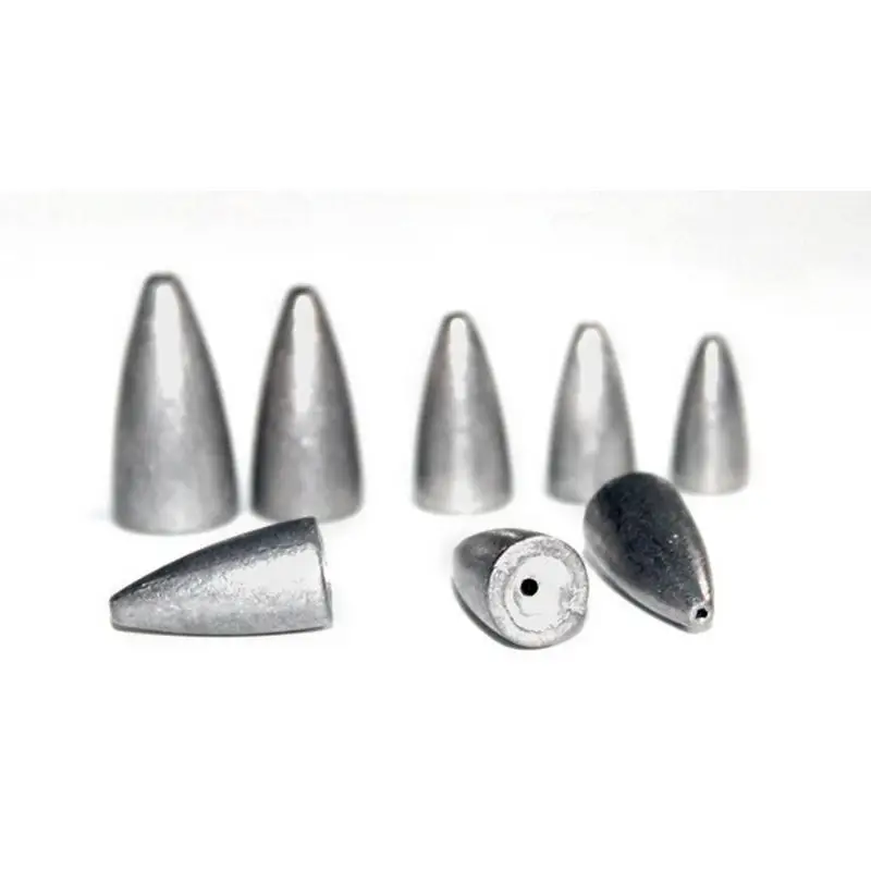 50 шт./упак. Вес Размеры 1 3g/2.5g/5g/7g/10g пуля Shaped s грузило для рыбной ловли рыболовного