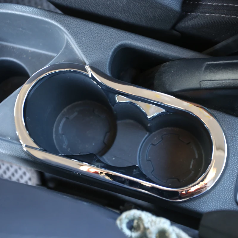 

ABS Chrome Water Cup Decoration Trim Sticker For Ford Ecosport LHD 2012 2013 2014 2015 2016 Accessories 1 Piece