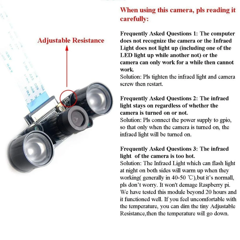 Для камеры Raspberry Pi камера ночного видения Регулируемый Модуль фокусировки 5MP OV5647