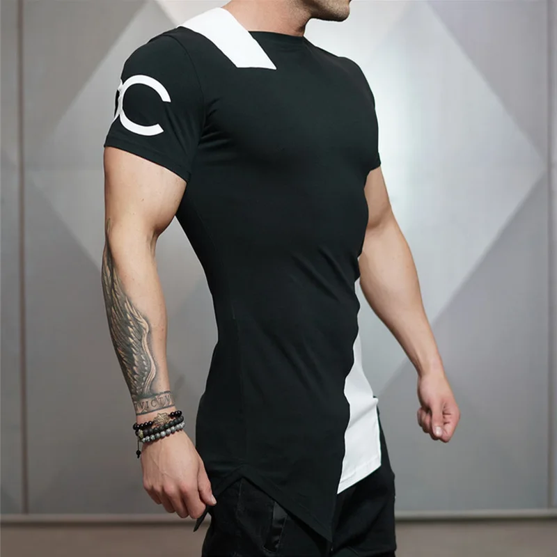 2019 спортивные залы бодибинеры Лето стадион Акула Футболка-Стрингер Мужская